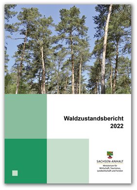 Titel des Waldzustandsberichts 2022 des Landes Sachsen-Anhalt