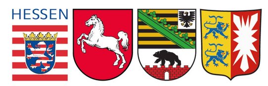 Wappen der Trägerländer der NW-FVA