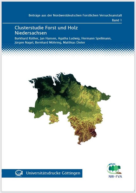 Cover der Clusterstudie Forst und Holz Niedersachsen