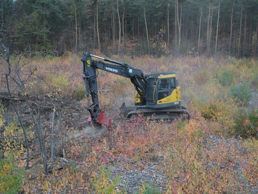 Bodenvorbereitung mit Silvafix Bagger