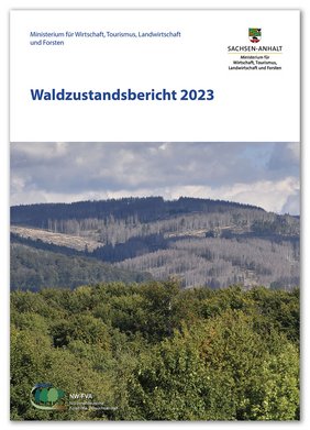 Cover des Waldzustandsberichts 2023 für Sachsen-Anhalt
