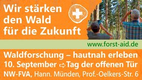 Forst-Aid - Erste Hilfe für den Wald. Informationskampagne in Niedersachsen. 