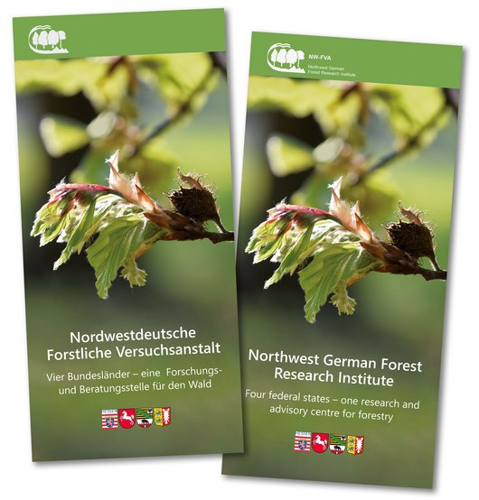 Der deutsche und der englische Flyer der NW-FVA
